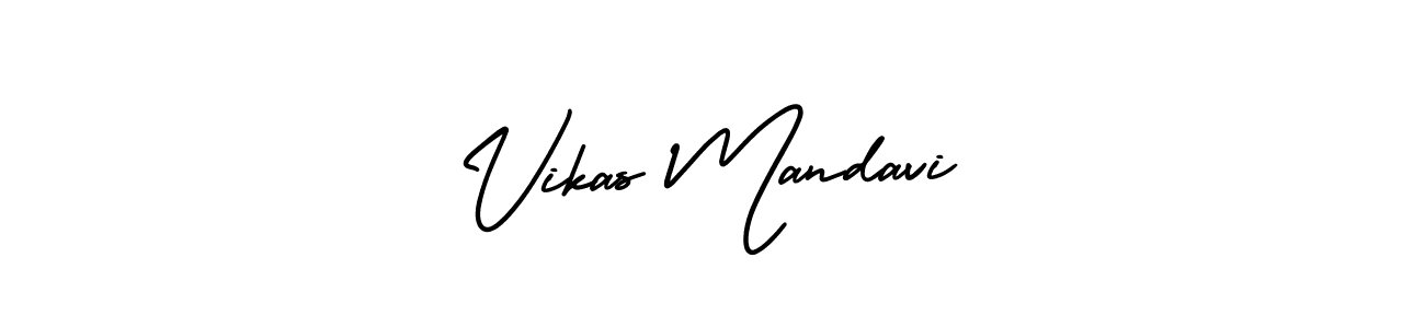 Make a beautiful signature design for name Vikas Mandavi. With this signature (AmerikaSignatureDemo-Regular) style, you can create a handwritten signature for free. Vikas Mandavi signature style 3 images and pictures png