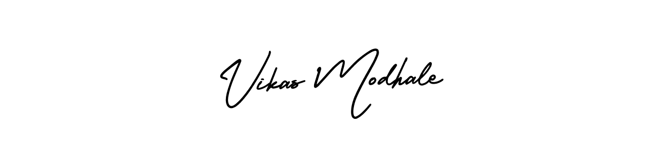 How to make Vikas Modhale name signature. Use AmerikaSignatureDemo-Regular style for creating short signs online. This is the latest handwritten sign. Vikas Modhale signature style 3 images and pictures png