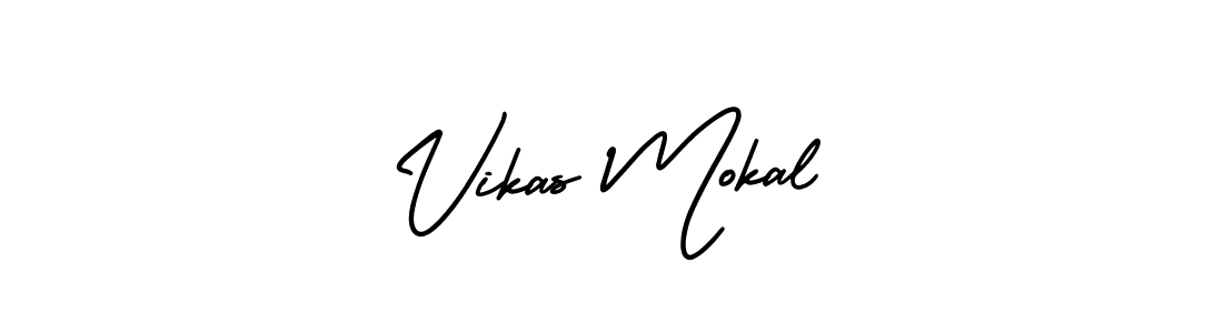 How to Draw Vikas Mokal signature style? AmerikaSignatureDemo-Regular is a latest design signature styles for name Vikas Mokal. Vikas Mokal signature style 3 images and pictures png