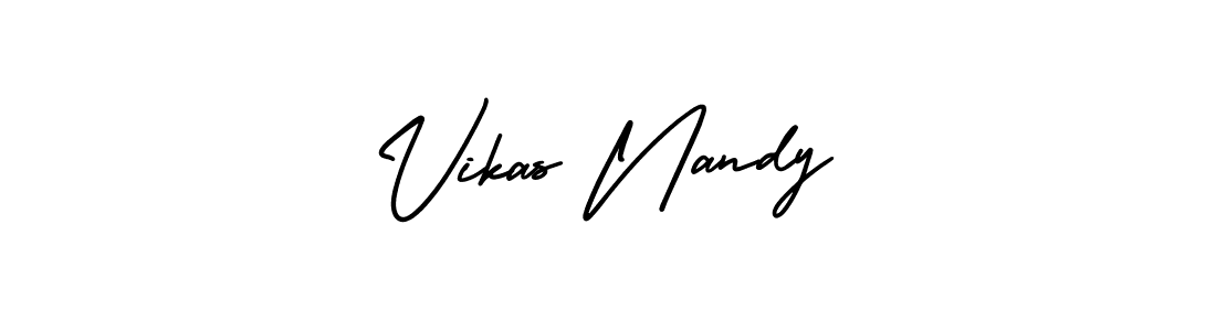 How to Draw Vikas Nandy signature style? AmerikaSignatureDemo-Regular is a latest design signature styles for name Vikas Nandy. Vikas Nandy signature style 3 images and pictures png