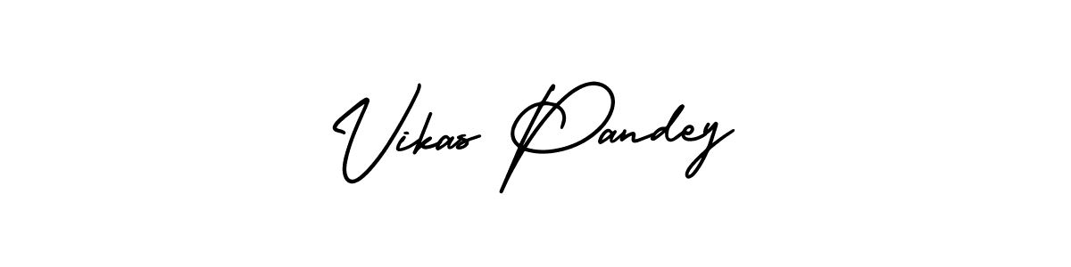 Vikas Pandey stylish signature style. Best Handwritten Sign (AmerikaSignatureDemo-Regular) for my name. Handwritten Signature Collection Ideas for my name Vikas Pandey. Vikas Pandey signature style 3 images and pictures png