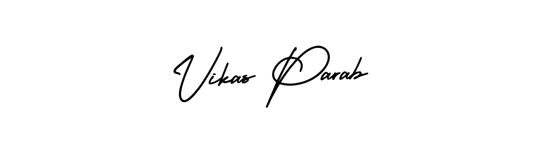 The best way (AmerikaSignatureDemo-Regular) to make a short signature is to pick only two or three words in your name. The name Vikas Parab include a total of six letters. For converting this name. Vikas Parab signature style 3 images and pictures png