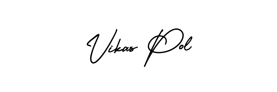AmerikaSignatureDemo-Regular is a professional signature style that is perfect for those who want to add a touch of class to their signature. It is also a great choice for those who want to make their signature more unique. Get Vikas Pol name to fancy signature for free. Vikas Pol signature style 3 images and pictures png