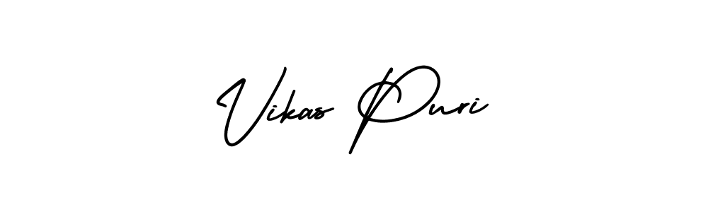 Vikas Puri stylish signature style. Best Handwritten Sign (AmerikaSignatureDemo-Regular) for my name. Handwritten Signature Collection Ideas for my name Vikas Puri. Vikas Puri signature style 3 images and pictures png