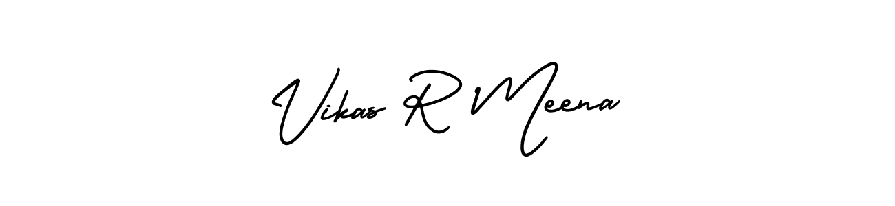 Create a beautiful signature design for name Vikas R Meena. With this signature (AmerikaSignatureDemo-Regular) fonts, you can make a handwritten signature for free. Vikas R Meena signature style 3 images and pictures png