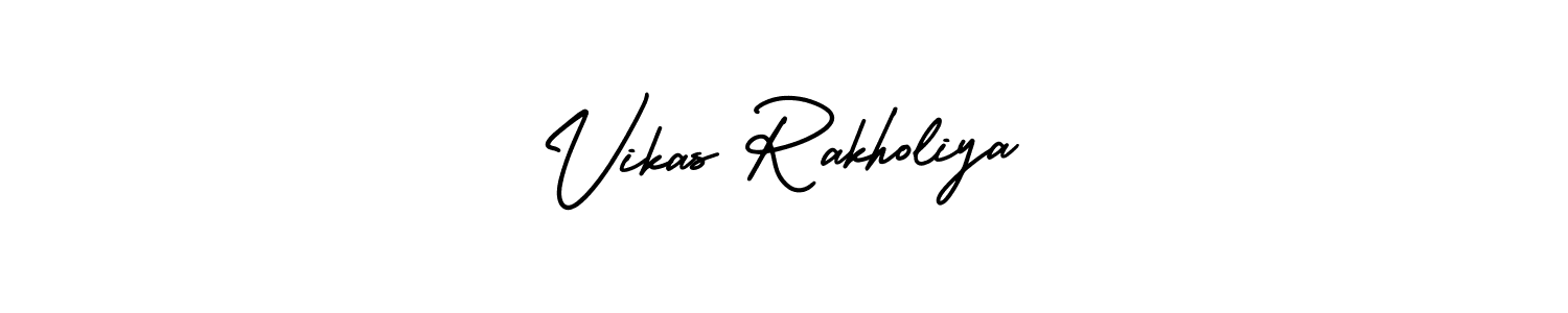 How to Draw Vikas Rakholiya signature style? AmerikaSignatureDemo-Regular is a latest design signature styles for name Vikas Rakholiya. Vikas Rakholiya signature style 3 images and pictures png