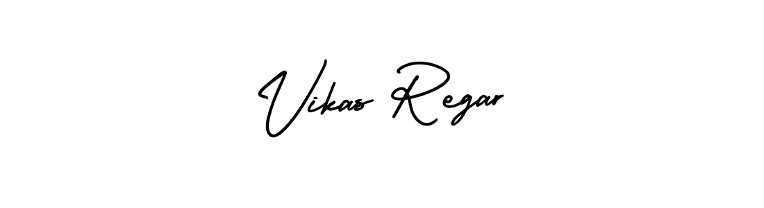 How to make Vikas Regar name signature. Use AmerikaSignatureDemo-Regular style for creating short signs online. This is the latest handwritten sign. Vikas Regar signature style 3 images and pictures png