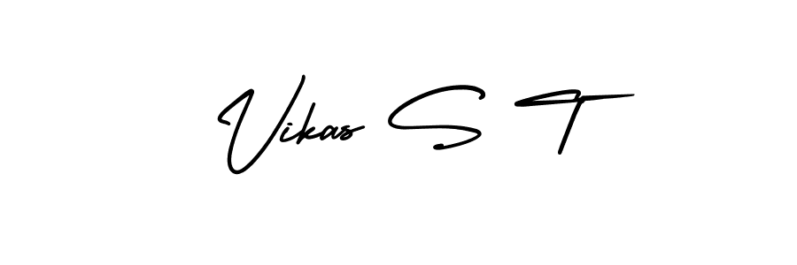 How to make Vikas S T signature? AmerikaSignatureDemo-Regular is a professional autograph style. Create handwritten signature for Vikas S T name. Vikas S T signature style 3 images and pictures png