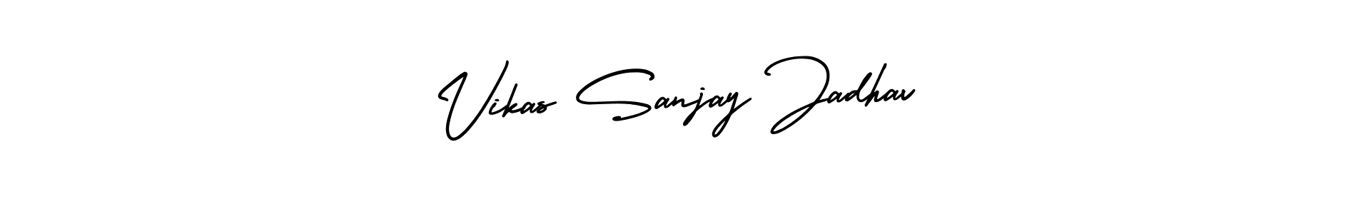 Create a beautiful signature design for name Vikas Sanjay Jadhav. With this signature (AmerikaSignatureDemo-Regular) fonts, you can make a handwritten signature for free. Vikas Sanjay Jadhav signature style 3 images and pictures png