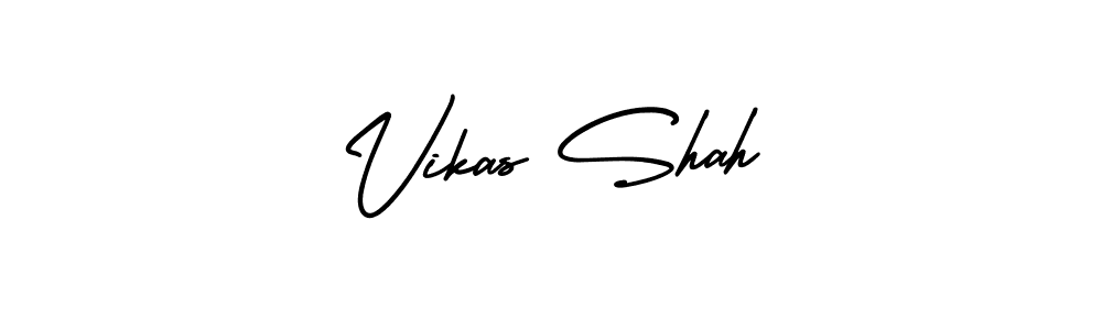 How to make Vikas Shah name signature. Use AmerikaSignatureDemo-Regular style for creating short signs online. This is the latest handwritten sign. Vikas Shah signature style 3 images and pictures png