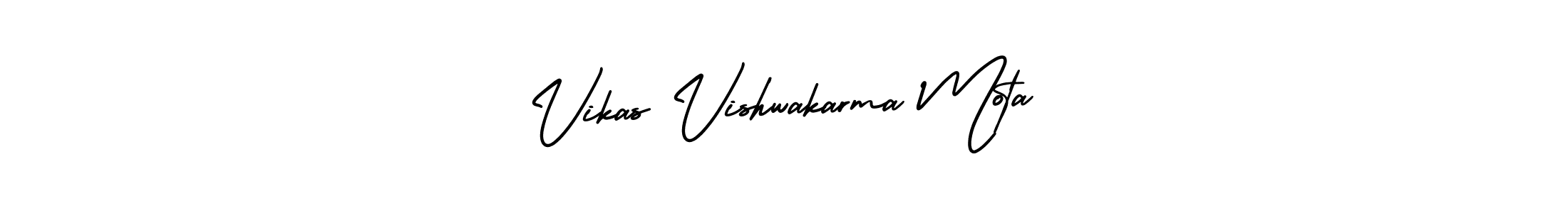 Also we have Vikas Vishwakarma Mota name is the best signature style. Create professional handwritten signature collection using AmerikaSignatureDemo-Regular autograph style. Vikas Vishwakarma Mota signature style 3 images and pictures png