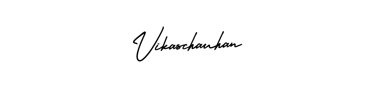 Create a beautiful signature design for name Vikaschauhan. With this signature (AmerikaSignatureDemo-Regular) fonts, you can make a handwritten signature for free. Vikaschauhan signature style 3 images and pictures png