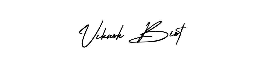 Make a beautiful signature design for name Vikash Bist. With this signature (AmerikaSignatureDemo-Regular) style, you can create a handwritten signature for free. Vikash Bist signature style 3 images and pictures png