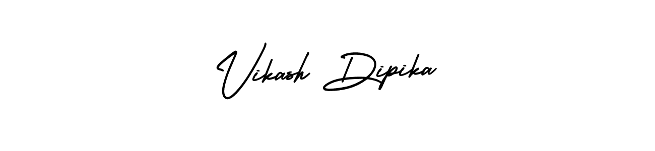 Use a signature maker to create a handwritten signature online. With this signature software, you can design (AmerikaSignatureDemo-Regular) your own signature for name Vikash Dipika. Vikash Dipika signature style 3 images and pictures png