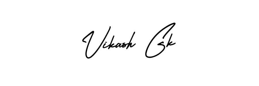 Similarly AmerikaSignatureDemo-Regular is the best handwritten signature design. Signature creator online .You can use it as an online autograph creator for name Vikash Gk. Vikash Gk signature style 3 images and pictures png