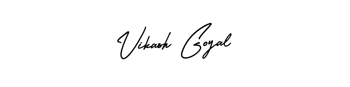 The best way (AmerikaSignatureDemo-Regular) to make a short signature is to pick only two or three words in your name. The name Vikash Goyal include a total of six letters. For converting this name. Vikash Goyal signature style 3 images and pictures png