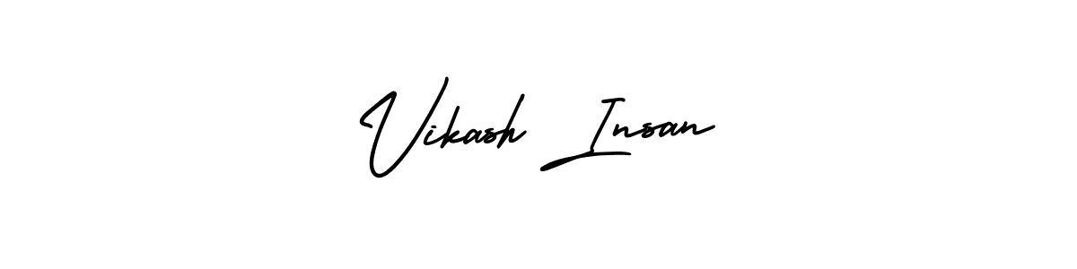 How to make Vikash Insan signature? AmerikaSignatureDemo-Regular is a professional autograph style. Create handwritten signature for Vikash Insan name. Vikash Insan signature style 3 images and pictures png