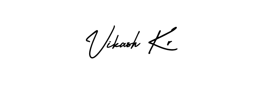 Use a signature maker to create a handwritten signature online. With this signature software, you can design (AmerikaSignatureDemo-Regular) your own signature for name Vikash Kr. Vikash Kr signature style 3 images and pictures png