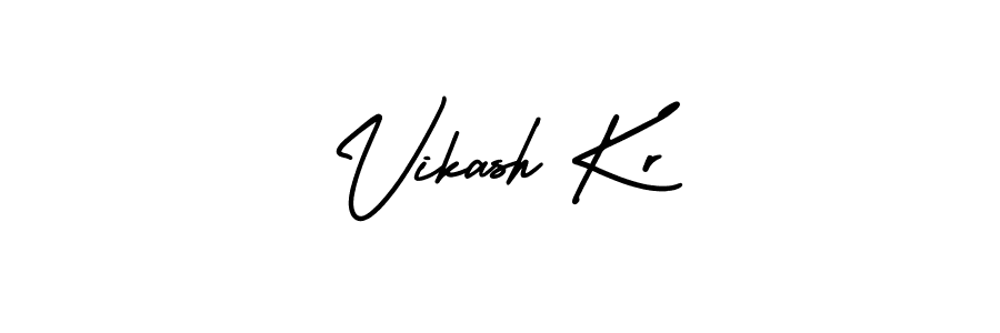 How to make Vikash Kr name signature. Use AmerikaSignatureDemo-Regular style for creating short signs online. This is the latest handwritten sign. Vikash Kr signature style 3 images and pictures png