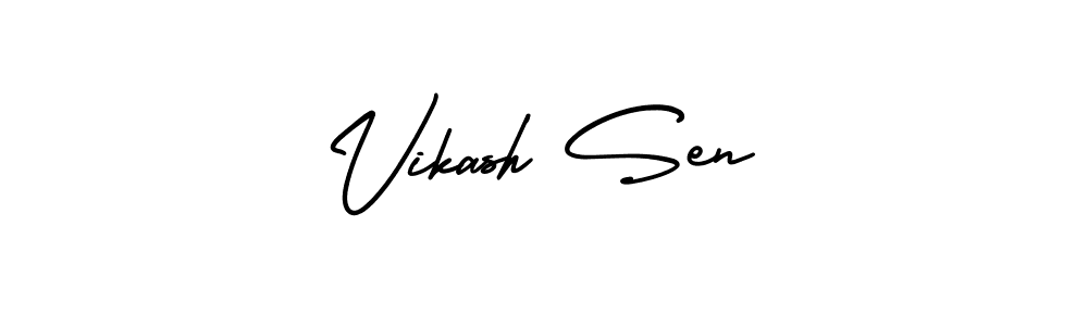 How to make Vikash Sen signature? AmerikaSignatureDemo-Regular is a professional autograph style. Create handwritten signature for Vikash Sen name. Vikash Sen signature style 3 images and pictures png