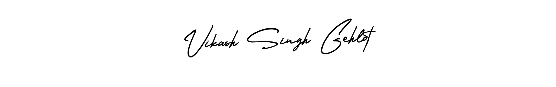 The best way (AmerikaSignatureDemo-Regular) to make a short signature is to pick only two or three words in your name. The name Vikash Singh Gehlot include a total of six letters. For converting this name. Vikash Singh Gehlot signature style 3 images and pictures png