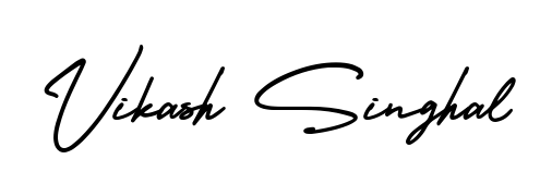 This is the best signature style for the Vikash Singhal name. Also you like these signature font (AmerikaSignatureDemo-Regular). Mix name signature. Vikash Singhal signature style 3 images and pictures png
