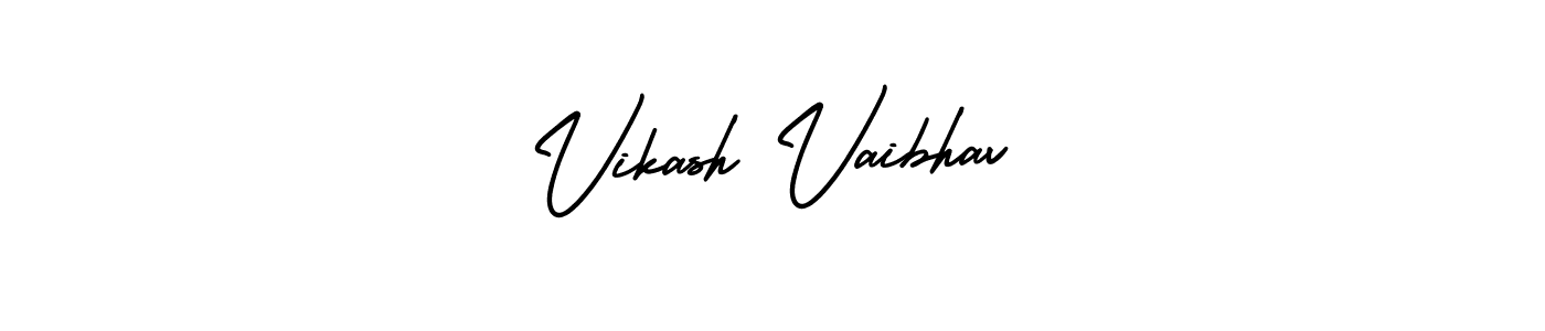 This is the best signature style for the Vikash Vaibhav name. Also you like these signature font (AmerikaSignatureDemo-Regular). Mix name signature. Vikash Vaibhav signature style 3 images and pictures png