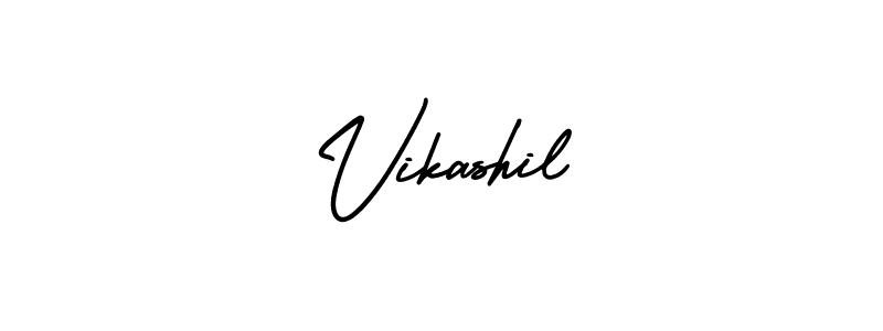 This is the best signature style for the Vikashil name. Also you like these signature font (AmerikaSignatureDemo-Regular). Mix name signature. Vikashil signature style 3 images and pictures png