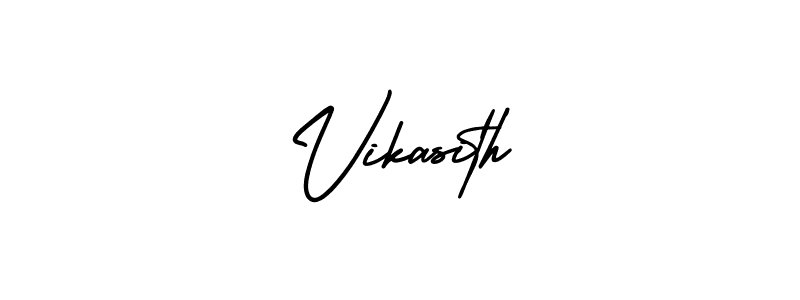 Make a beautiful signature design for name Vikasith. With this signature (AmerikaSignatureDemo-Regular) style, you can create a handwritten signature for free. Vikasith signature style 3 images and pictures png