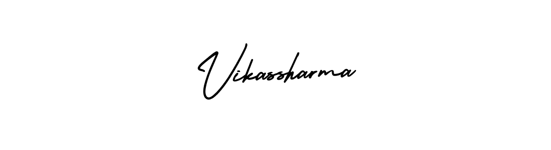 How to make Vikassharma signature? AmerikaSignatureDemo-Regular is a professional autograph style. Create handwritten signature for Vikassharma name. Vikassharma signature style 3 images and pictures png
