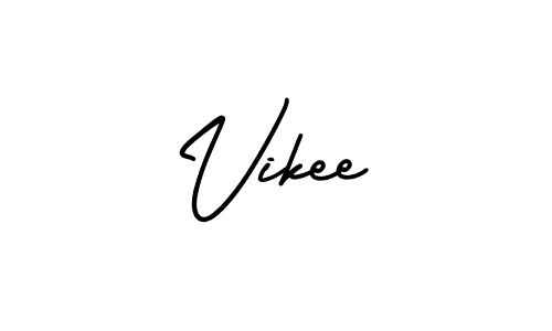 Make a beautiful signature design for name Vikee. With this signature (AmerikaSignatureDemo-Regular) style, you can create a handwritten signature for free. Vikee signature style 3 images and pictures png