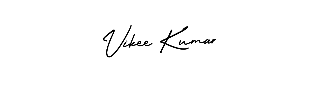 Create a beautiful signature design for name Vikee Kumar. With this signature (AmerikaSignatureDemo-Regular) fonts, you can make a handwritten signature for free. Vikee Kumar signature style 3 images and pictures png