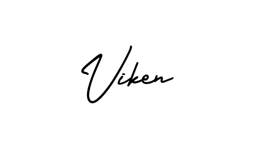 This is the best signature style for the Viken name. Also you like these signature font (AmerikaSignatureDemo-Regular). Mix name signature. Viken signature style 3 images and pictures png