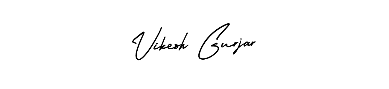 How to Draw Vikesh Gurjar signature style? AmerikaSignatureDemo-Regular is a latest design signature styles for name Vikesh Gurjar. Vikesh Gurjar signature style 3 images and pictures png