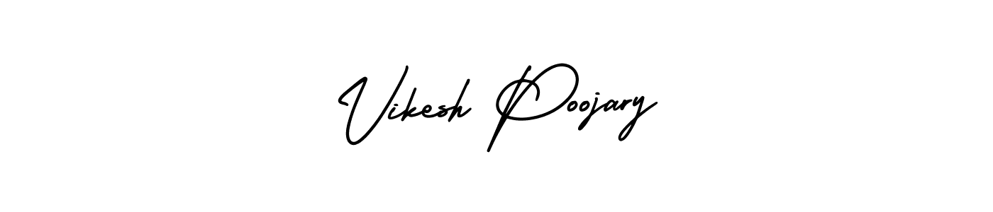 You can use this online signature creator to create a handwritten signature for the name Vikesh Poojary. This is the best online autograph maker. Vikesh Poojary signature style 3 images and pictures png