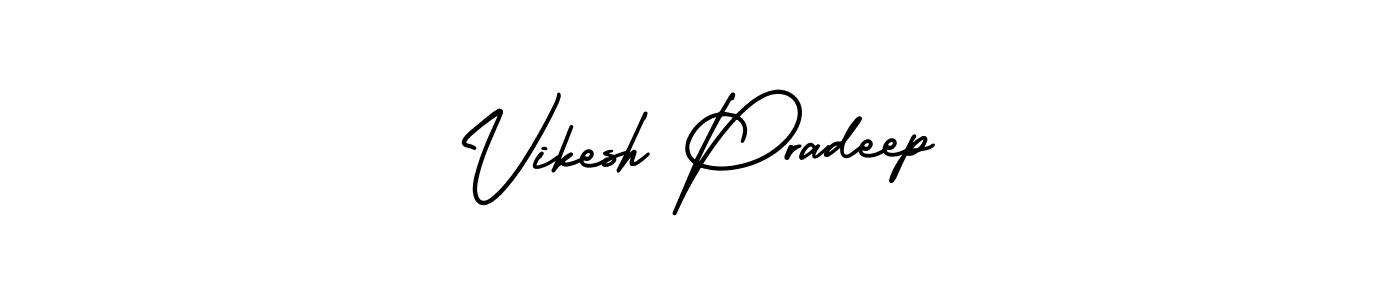 How to make Vikesh Pradeep signature? AmerikaSignatureDemo-Regular is a professional autograph style. Create handwritten signature for Vikesh Pradeep name. Vikesh Pradeep signature style 3 images and pictures png