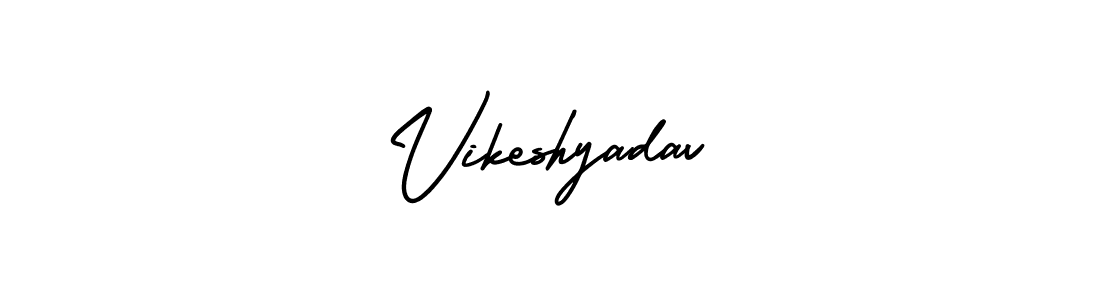 Vikeshyadav stylish signature style. Best Handwritten Sign (AmerikaSignatureDemo-Regular) for my name. Handwritten Signature Collection Ideas for my name Vikeshyadav. Vikeshyadav signature style 3 images and pictures png