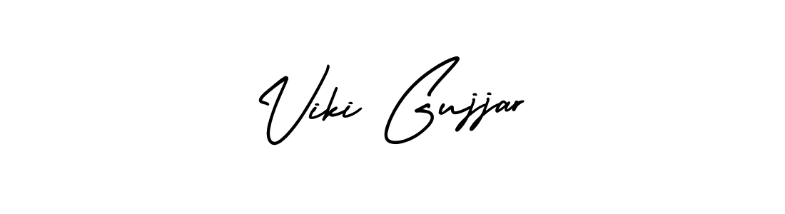 if you are searching for the best signature style for your name Viki Gujjar. so please give up your signature search. here we have designed multiple signature styles  using AmerikaSignatureDemo-Regular. Viki Gujjar signature style 3 images and pictures png