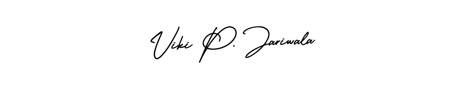 It looks lik you need a new signature style for name Viki P. Jariwala. Design unique handwritten (AmerikaSignatureDemo-Regular) signature with our free signature maker in just a few clicks. Viki P. Jariwala signature style 3 images and pictures png