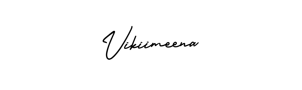 Create a beautiful signature design for name Vikiimeena. With this signature (AmerikaSignatureDemo-Regular) fonts, you can make a handwritten signature for free. Vikiimeena signature style 3 images and pictures png