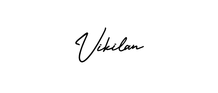 Design your own signature with our free online signature maker. With this signature software, you can create a handwritten (AmerikaSignatureDemo-Regular) signature for name Vikilan. Vikilan signature style 3 images and pictures png