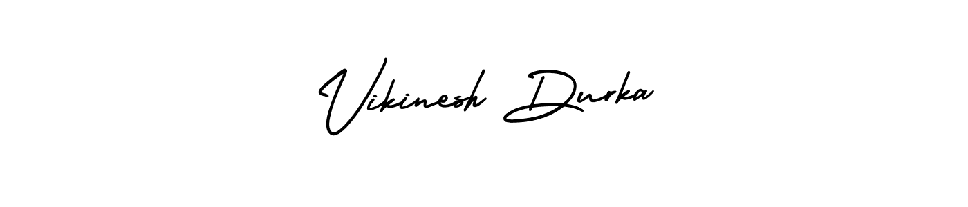 How to make Vikinesh Durka signature? AmerikaSignatureDemo-Regular is a professional autograph style. Create handwritten signature for Vikinesh Durka name. Vikinesh Durka signature style 3 images and pictures png