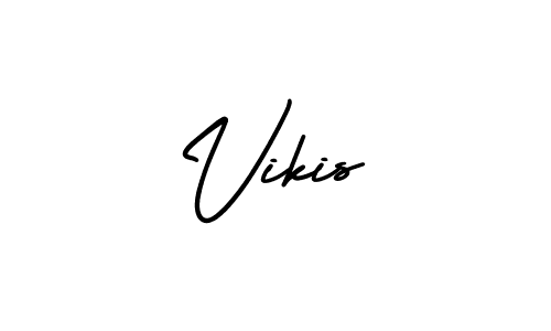 This is the best signature style for the Vikis name. Also you like these signature font (AmerikaSignatureDemo-Regular). Mix name signature. Vikis signature style 3 images and pictures png
