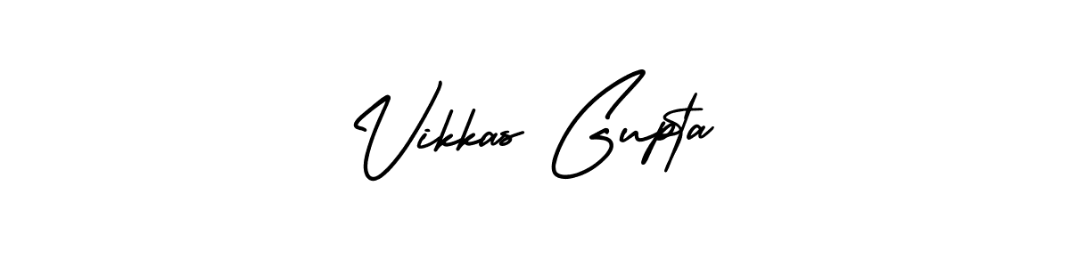 You should practise on your own different ways (AmerikaSignatureDemo-Regular) to write your name (Vikkas Gupta) in signature. don't let someone else do it for you. Vikkas Gupta signature style 3 images and pictures png