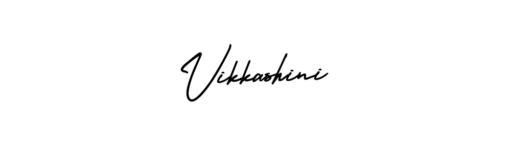 Vikkashini stylish signature style. Best Handwritten Sign (AmerikaSignatureDemo-Regular) for my name. Handwritten Signature Collection Ideas for my name Vikkashini. Vikkashini signature style 3 images and pictures png