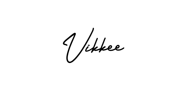 How to Draw Vikkee signature style? AmerikaSignatureDemo-Regular is a latest design signature styles for name Vikkee. Vikkee signature style 3 images and pictures png