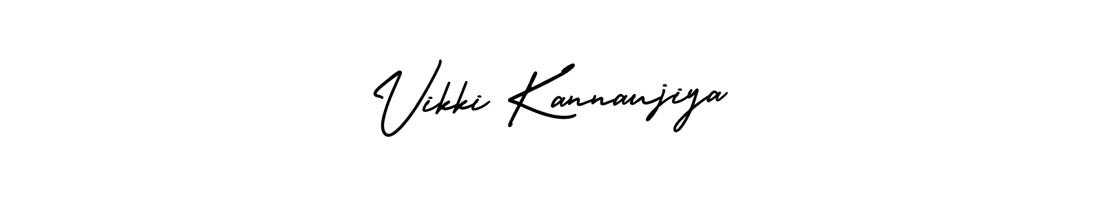 Use a signature maker to create a handwritten signature online. With this signature software, you can design (AmerikaSignatureDemo-Regular) your own signature for name Vikki Kannaujiya. Vikki Kannaujiya signature style 3 images and pictures png