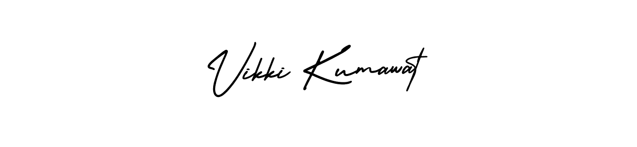 Use a signature maker to create a handwritten signature online. With this signature software, you can design (AmerikaSignatureDemo-Regular) your own signature for name Vikki Kumawat. Vikki Kumawat signature style 3 images and pictures png