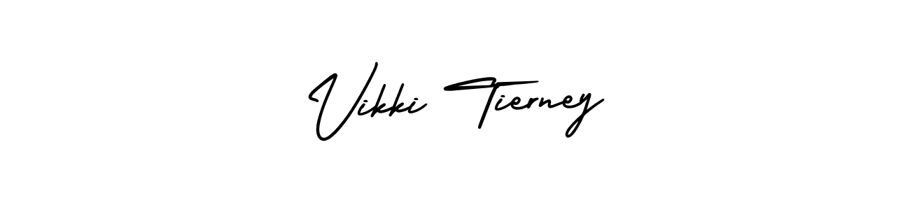 How to make Vikki Tierney signature? AmerikaSignatureDemo-Regular is a professional autograph style. Create handwritten signature for Vikki Tierney name. Vikki Tierney signature style 3 images and pictures png