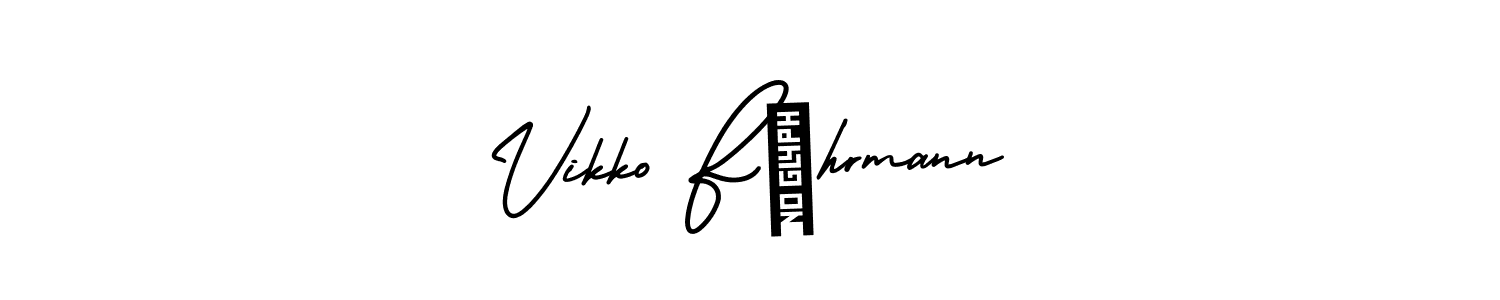 How to make Vikko Fährmann signature? AmerikaSignatureDemo-Regular is a professional autograph style. Create handwritten signature for Vikko Fährmann name. Vikko Fährmann signature style 3 images and pictures png